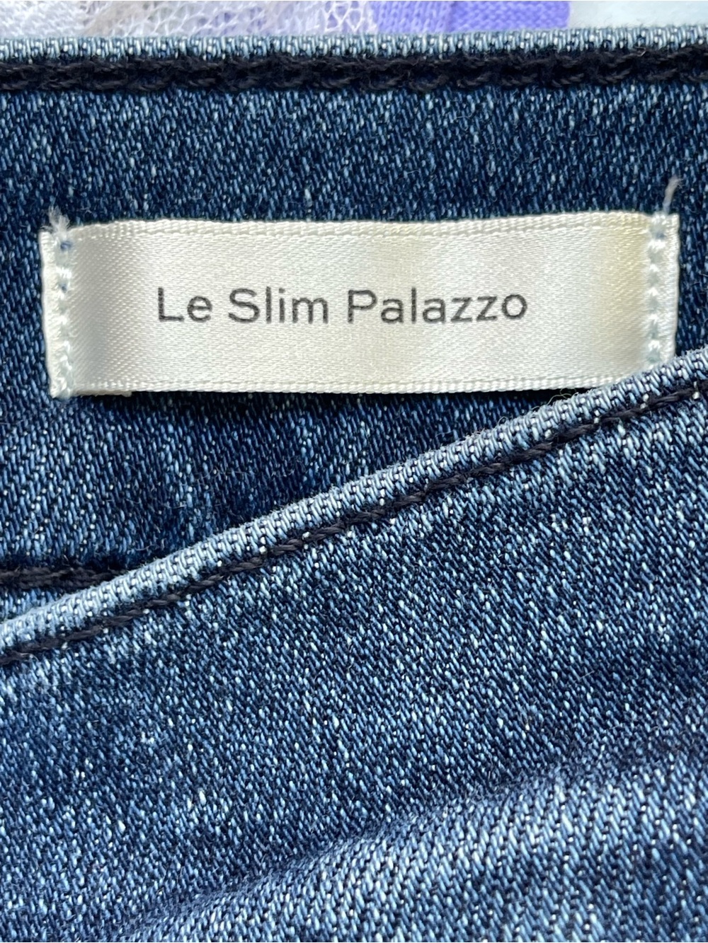 FRAME Le Slim Palazzo high-rise, wide-leg denim jeans in a medium blue wash 32 - Picture 8 of 9